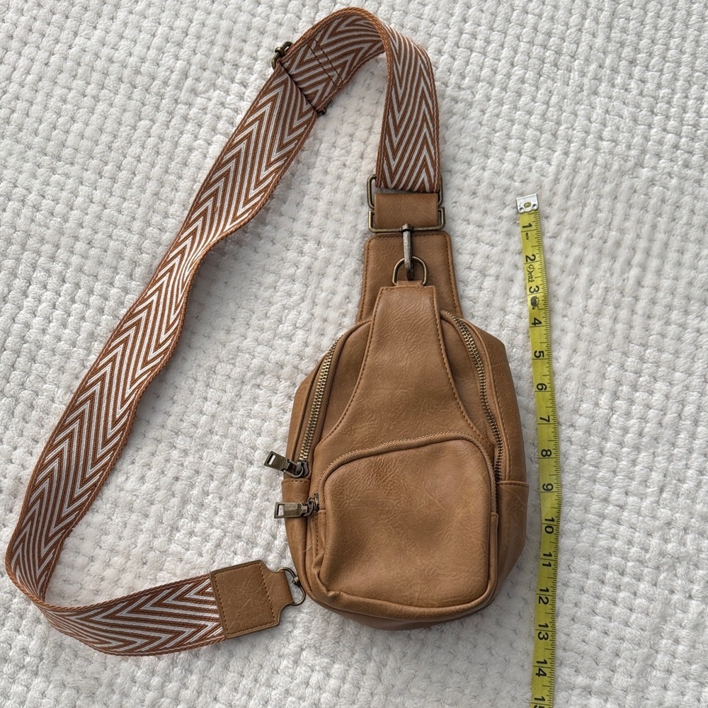 πβ¨ EUC Mini Backpack Sling Purse | Brown Faux Leather β¨π - Picture 2 of 9